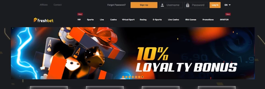 Freshbet casino login
